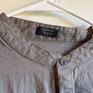 COOFANDY Men's Gray Casual Button Down Shirt